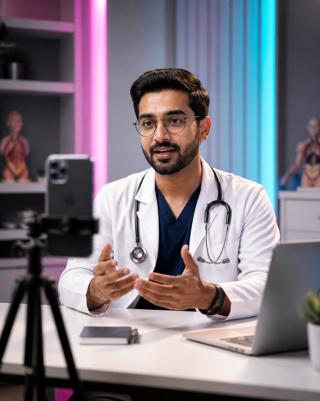 Doctors creating social media content