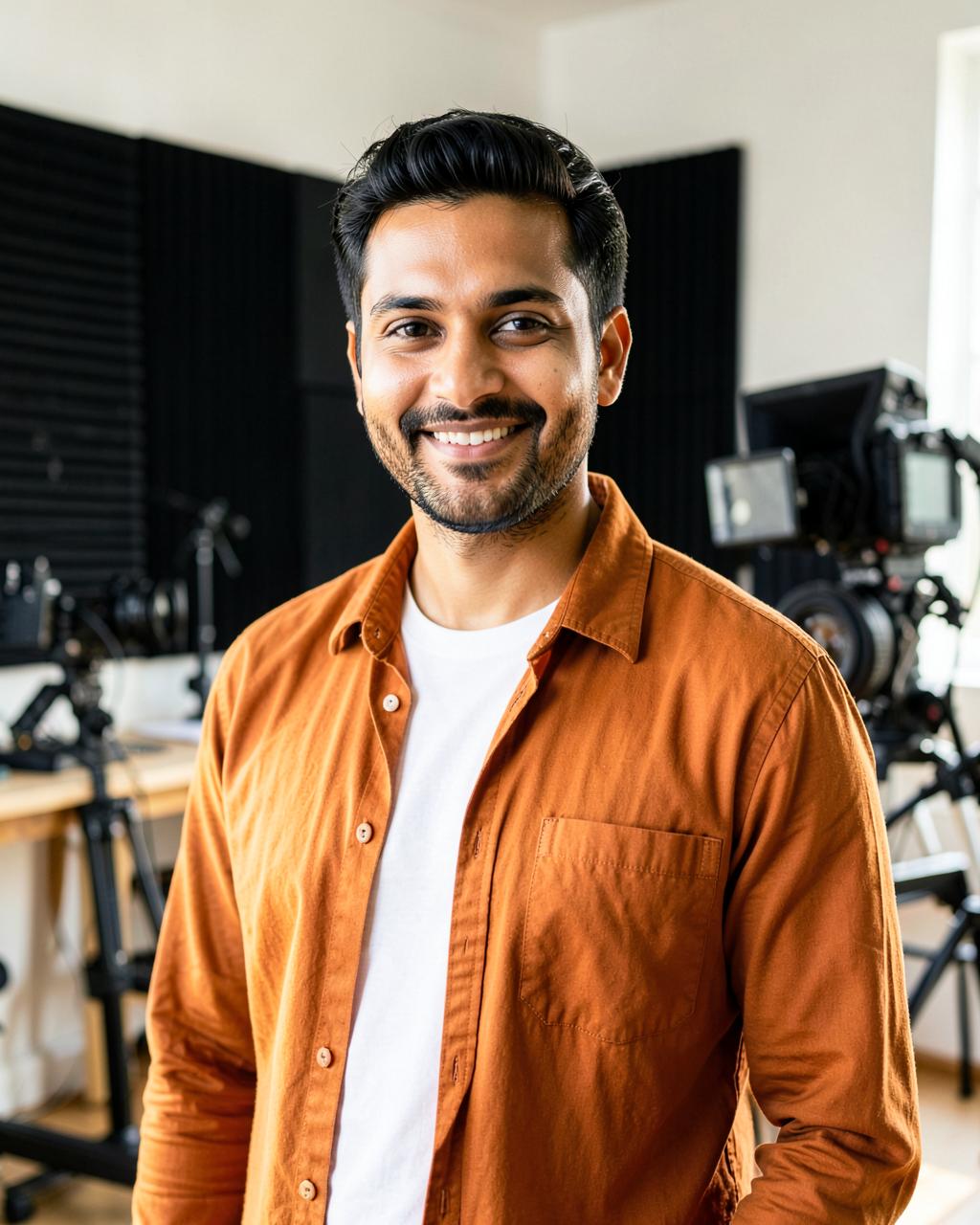 Agency owner and content strategist in his studio